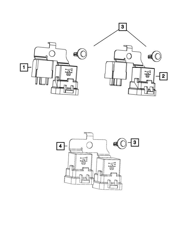 Genuine Mopar Relay And Bracket 68196004AA