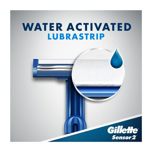 Gillette Sensor2 Men's Disposable Razors, 2 Count