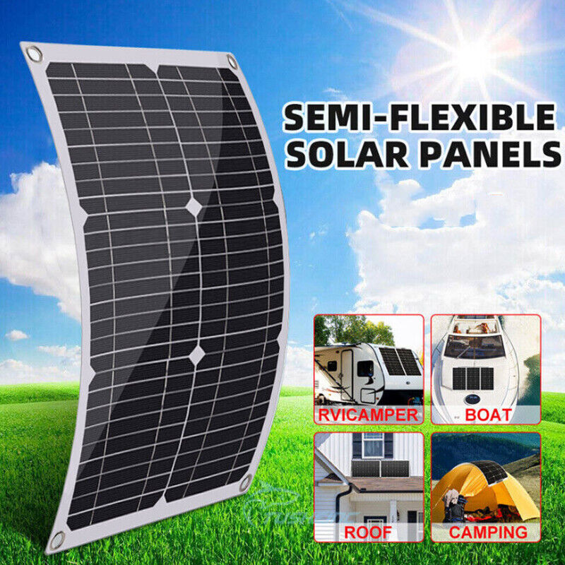 400W Solar Panel Kit 100A Controller 12V Battery Charger Off-Grid Car RV Boat US