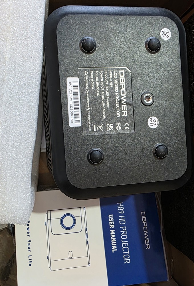 DBPOWER LCD VIDEO, H89 HD PROJECTOR.