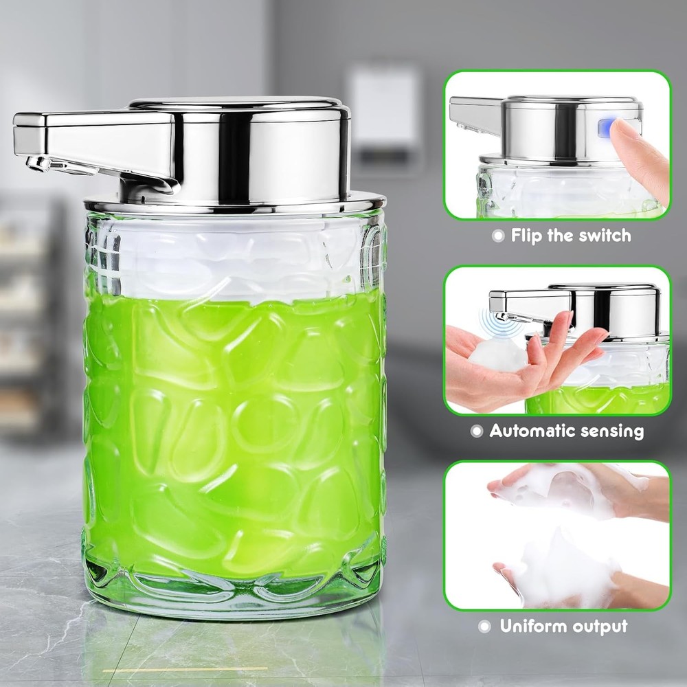Automatic Touchless Soap Dispenser, Glass Sensor Hand Soap Dispenser