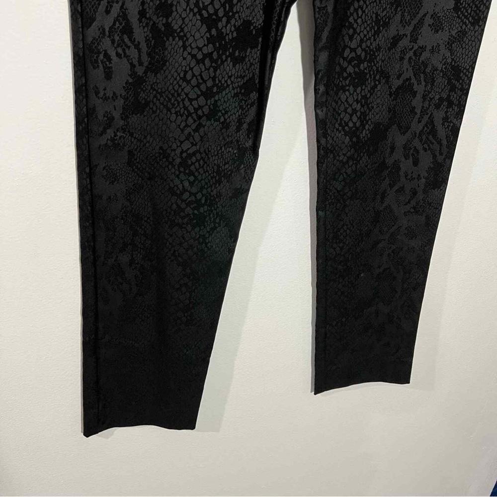 New Tina Stephens Black Snake Print Pull On Pants Size 2