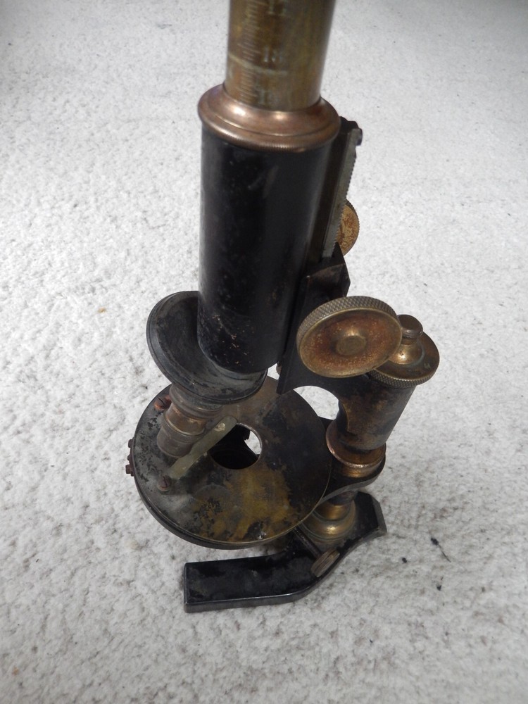 Vintage Antique Brass Microscope Germany