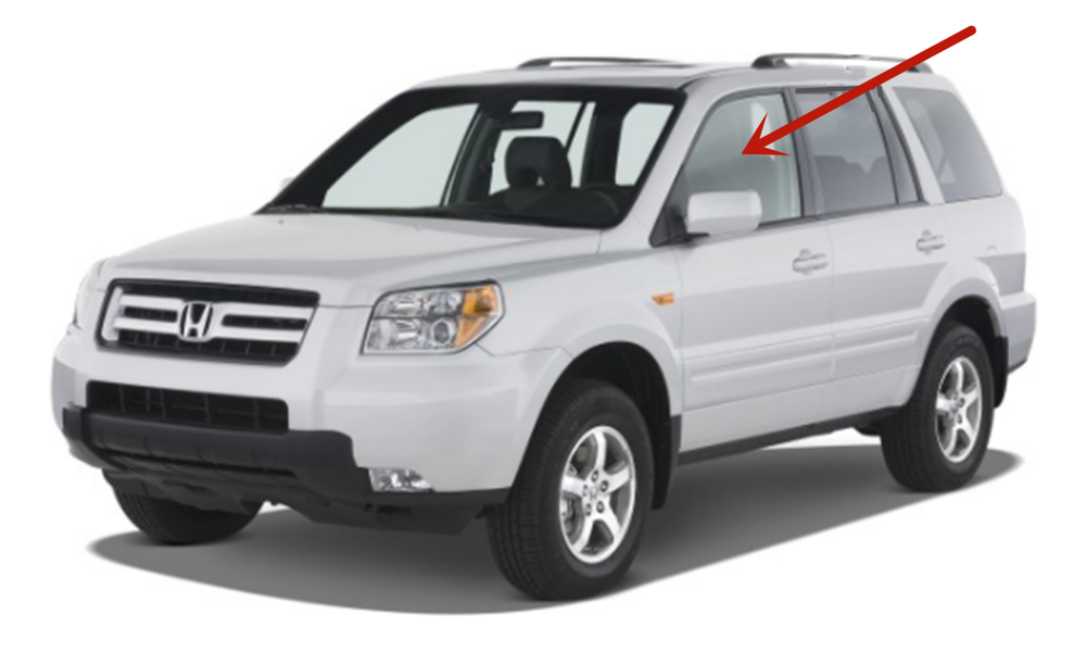 Fits 2003-2008 Honda Pilot Driver Side Left Front Door Window Glass