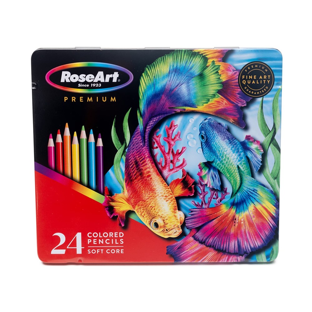 24 Pack Colored Pencils Soft Core Drawing Sketch Set