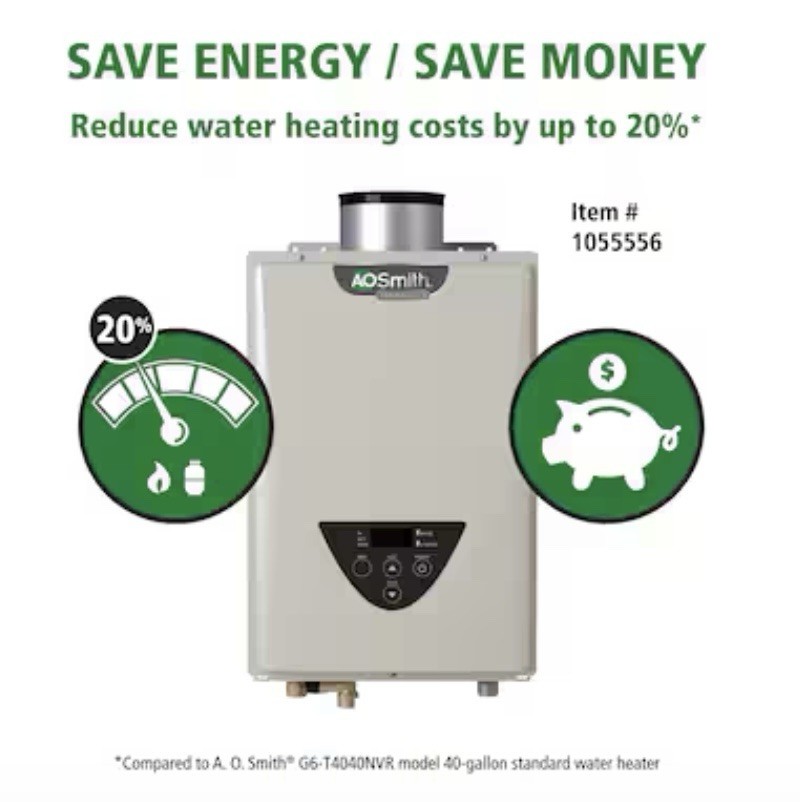 A.O. Smith Tankless Water Heater - INDOOR ATI-310C - 190,000 BTU - Ultra-Low NOx