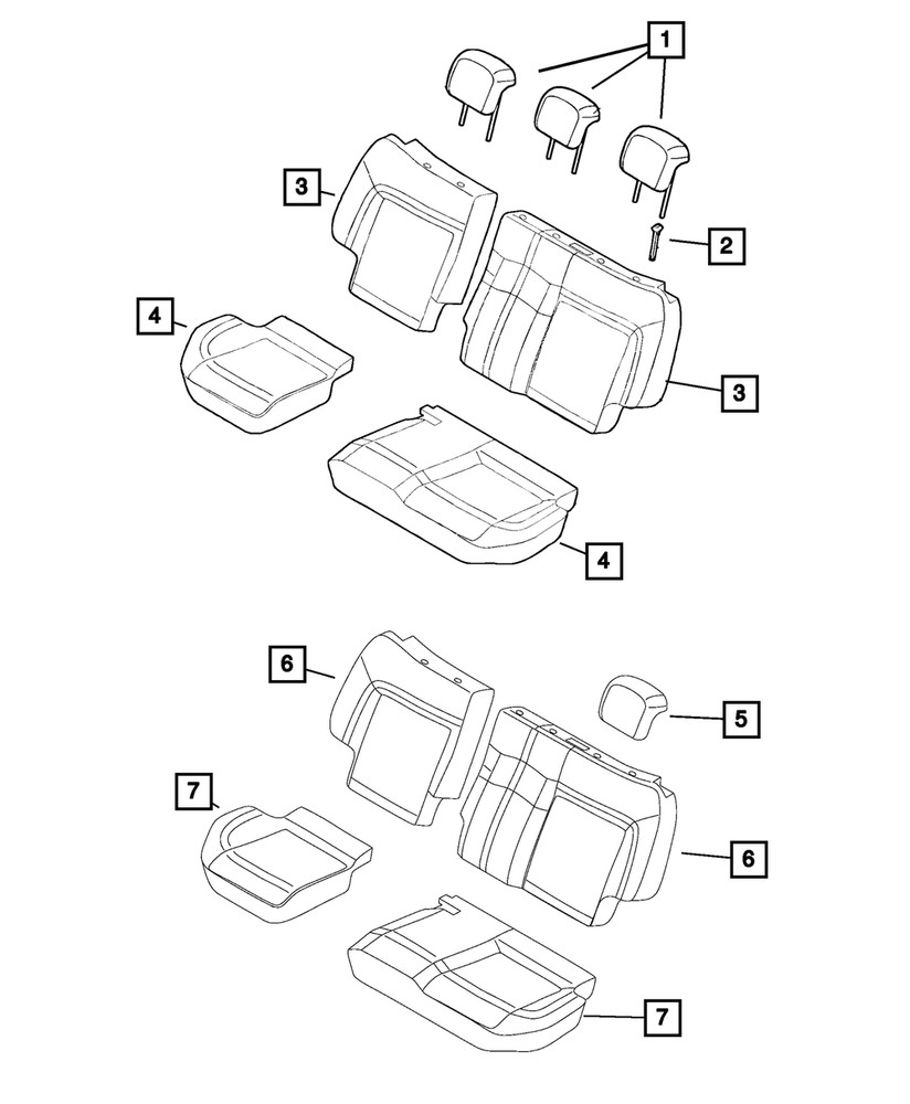 Genuine Mopar Headrest Foam Center 68275690AA