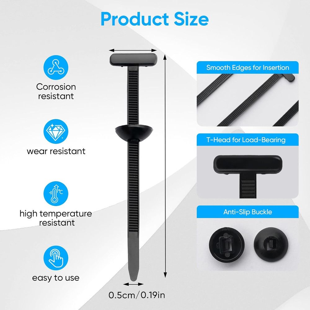150 Pcs Multifunctional Universal Cable Tie Buckle, Heavy Duty Self-Locking Zip