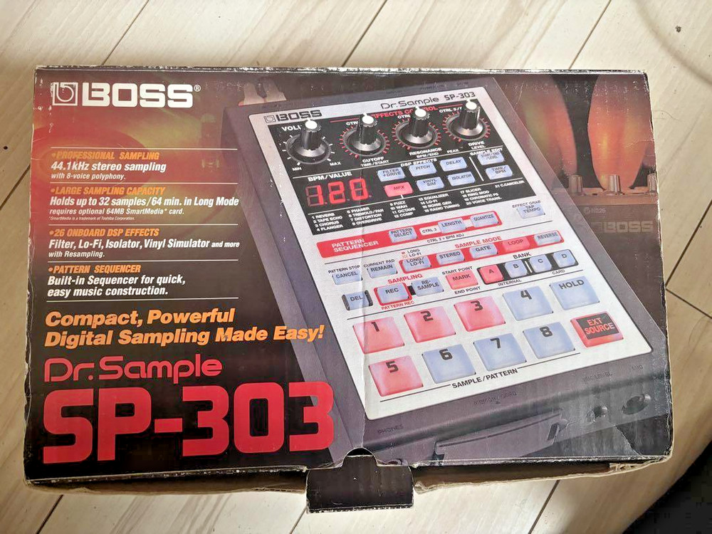BOSS SP-303 Dr. Sample 2003 Phrase Sampler w/ Adapter — Tested & Working!