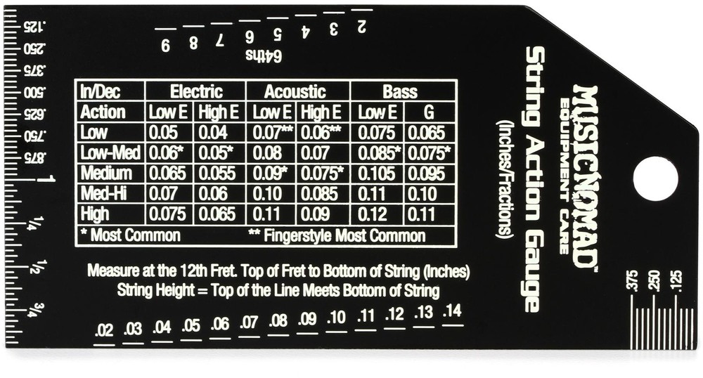 MusicNomad MN602 Precision String Action Gauge (2-pack) Bundle
