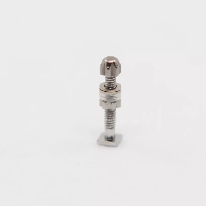 2* Small Size Square Screw & Bolt Replace For C ar tier Eyeglasses Frame Silver