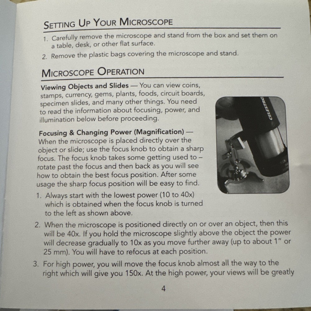 CELESTRON - HANDHELD DIGITAL MICROSCOPE (2011, Celestron)