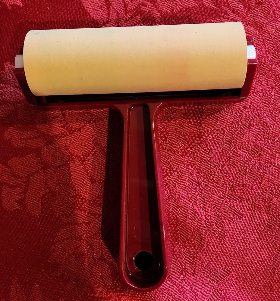 Speedball Brayer 4" Soft Rubber Roller Magenta Plastic Frame Item #4117