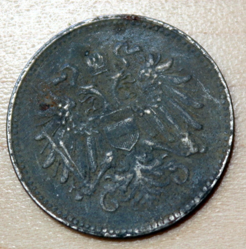 1917 Austria 20 Heller Iron WWI