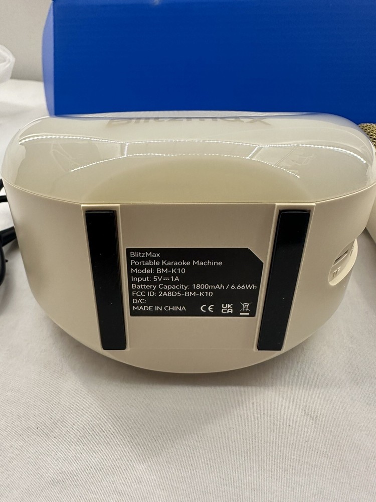 Portable Karaoke Machine BlitzMax Bluetooth Speaker Microphone Kids Fun