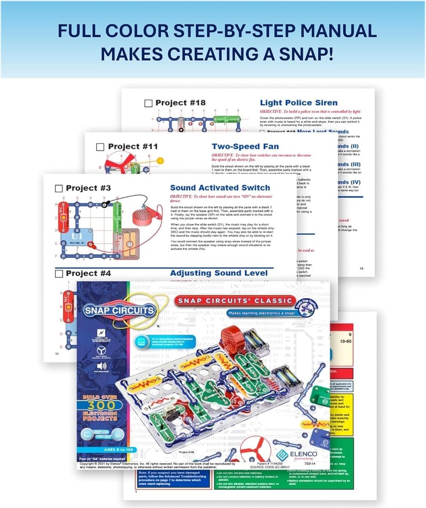 Educational Electronics Kit | 300+ Projects | Kids 8+-