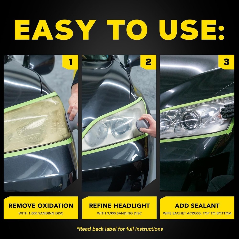 Meguiars Ultimate Headlight Restoration Kit With Sealant And Sanding Discs