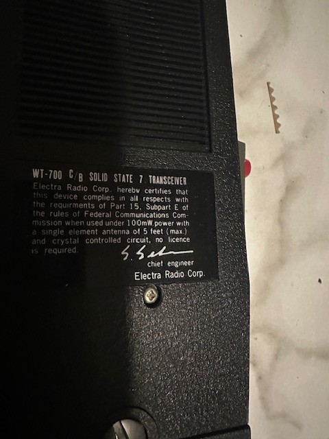 VTG - Electra Solid State 7 "Buzzer Call" Transceivers - model WT-700C/B