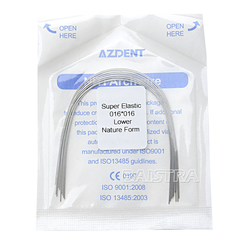 10pcs/Pack Dental Orthodontic Super Elastic Niti Arch Wire Rectangular Nature