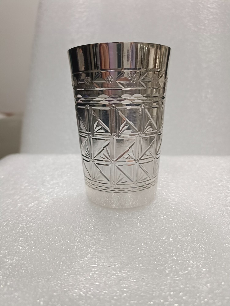 Brass with pure silver plating Kiddush Cup Wine Glass