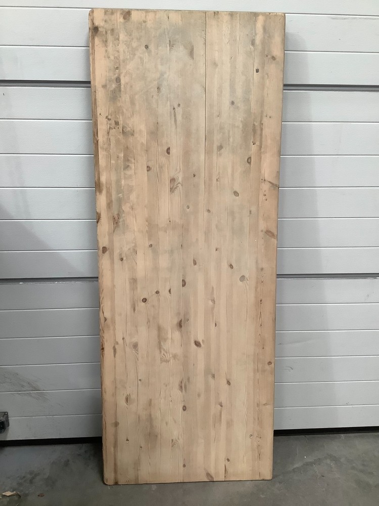 Vintage Industrial Military Large Heavy Duty Wooden Trestle Folding Table