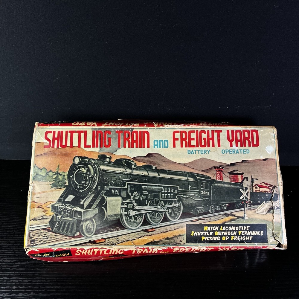 Vintage Atlas Shuttling Train & Freight Yard Set Original Box