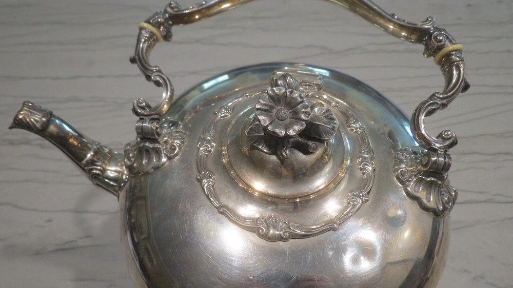 Massive Water Kettle Dresden 800 Silver By Eckert Germany 120 oz.