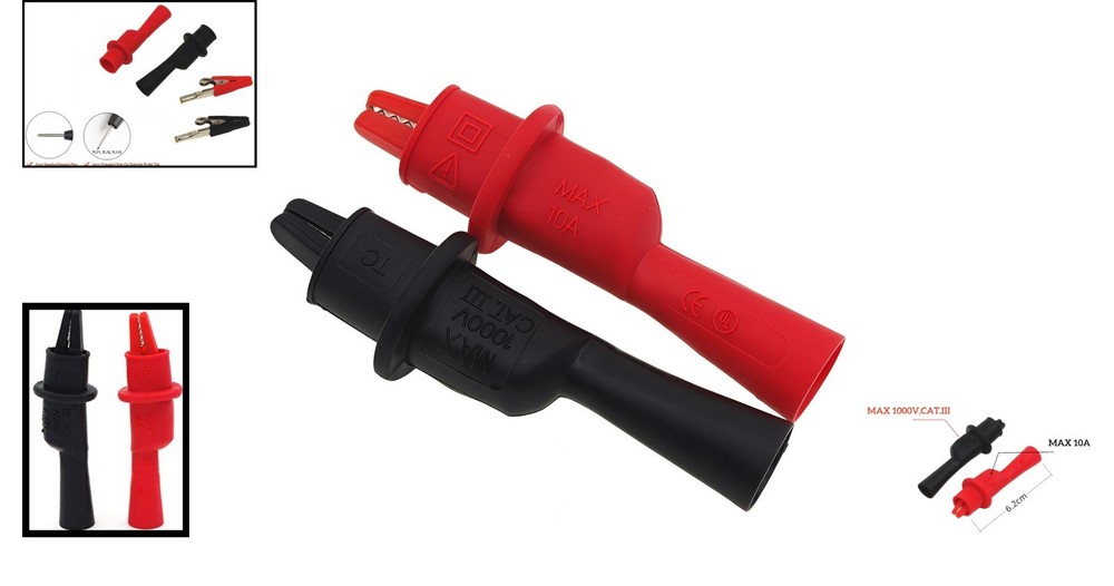 Lightweight Insulated Alligator Clips - Essential for Safe Electrical Testing