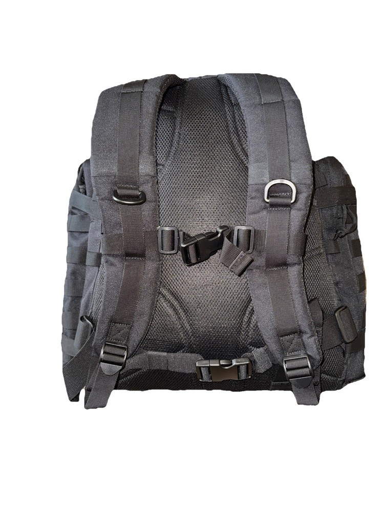 Highland Tactical Ballistic Molle Webbing Hydration Black Backpack Padded Back