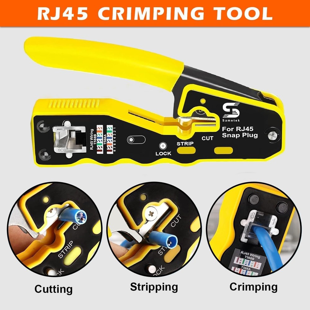 RJ45 Pass through Ethernet Network Crimping tool Pass Through RJ45 Crimper Tool