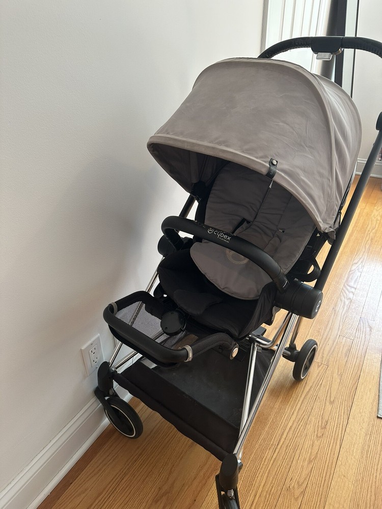 Cybex Platinum Mios Stroller Chrome/Black Frame Manhattan Gray Seat