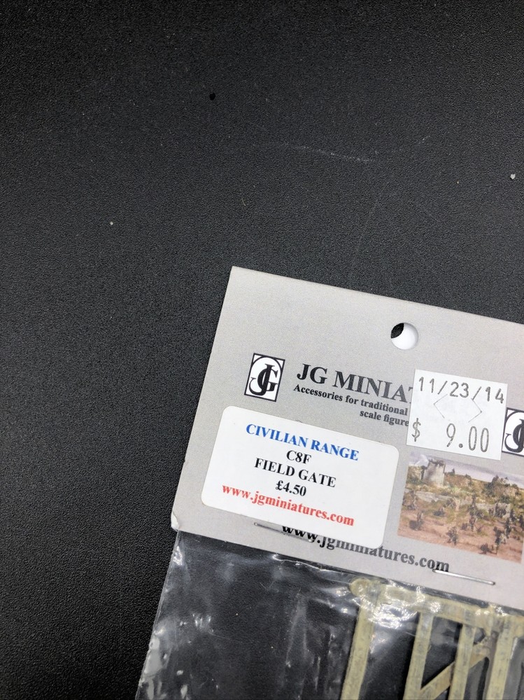 JG Miniatures Diorama Accessory Field Gate C08F