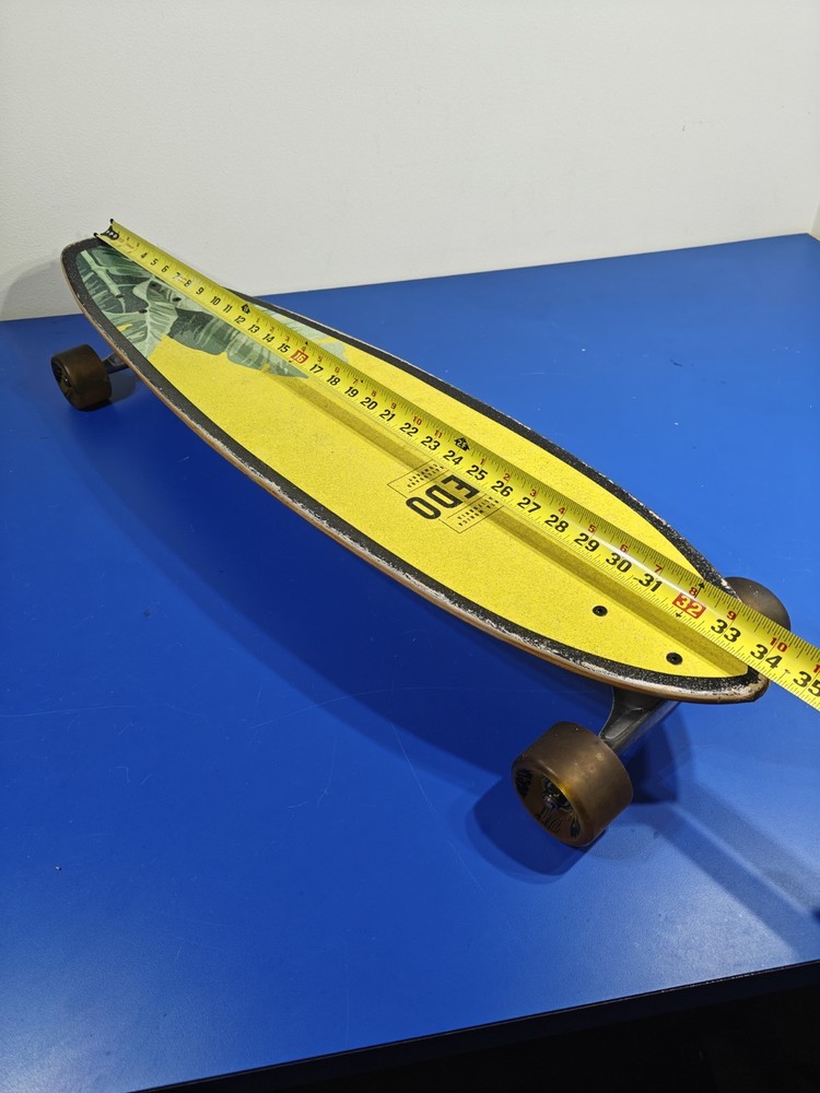 Redo Tropical Longboard Skateboard with Leaf Design