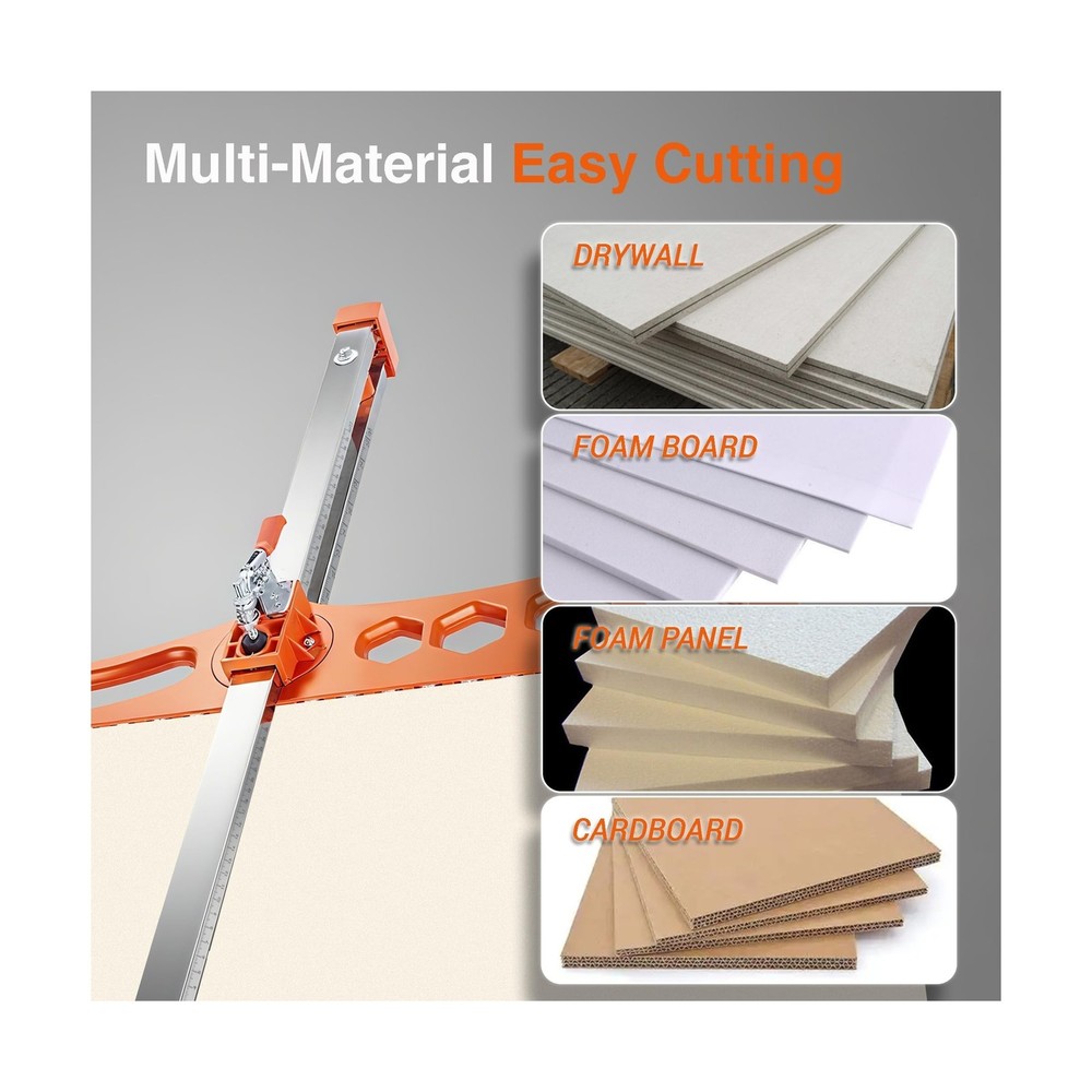 Drywall Cutting Tool, Foldable Hand Push Dual Positioning Drywall Cutter Tool...
