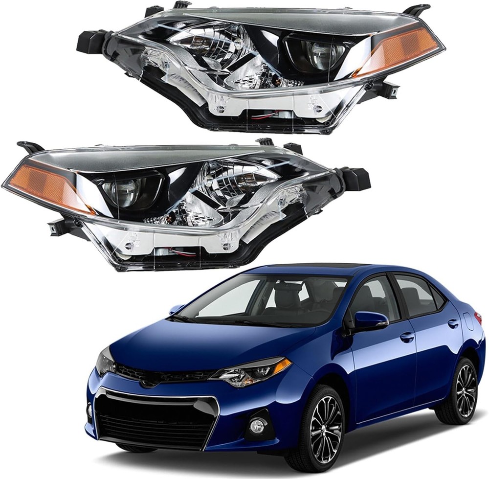 Headlight Assembly Replacement for Toyota Corolla 2014 2015 2016 Headlamps Front