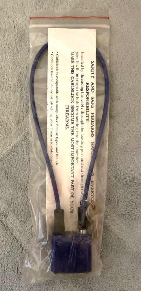 Firearm Cable Gun Lock with Installation Guide and Two Keys New
