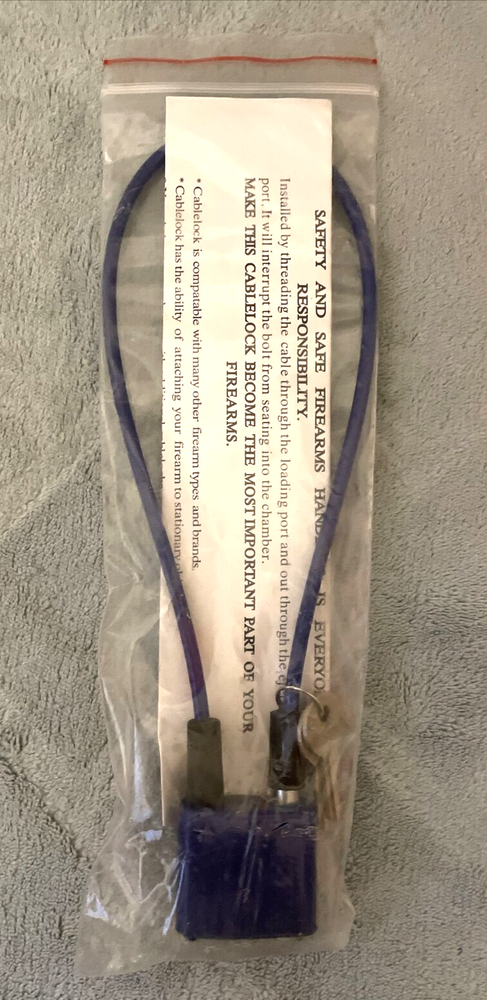 Firearm Cable Gun Lock with Installation Guide and Two Keys New