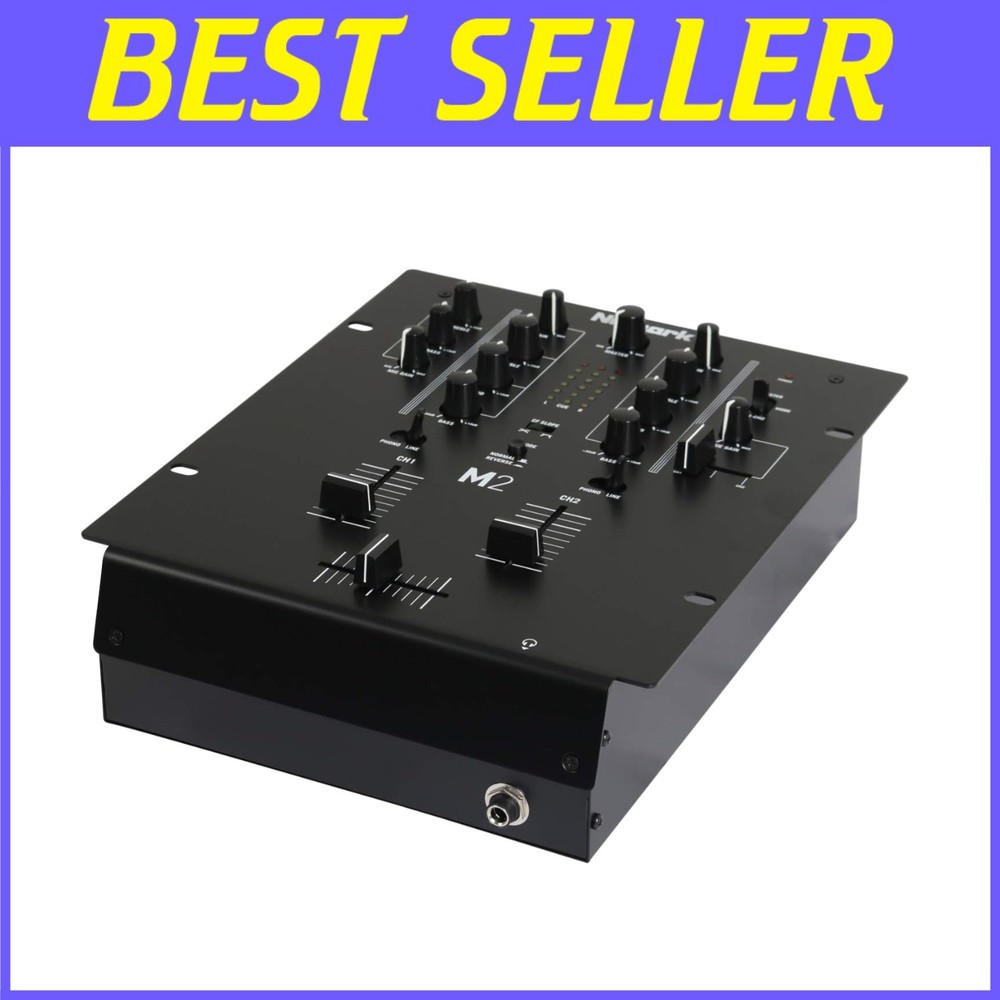 Professional 2-Channel DJ Mixer with Replaceable Crossfader