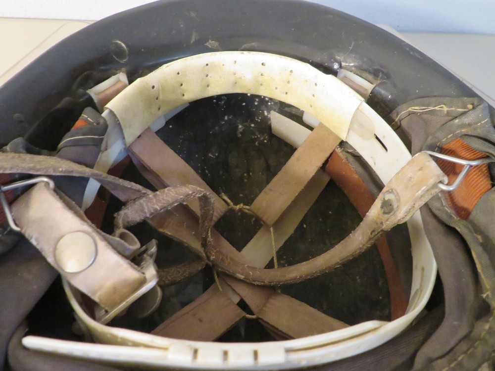 Vintage Firecraft Firefighter Helmet & Shield Black