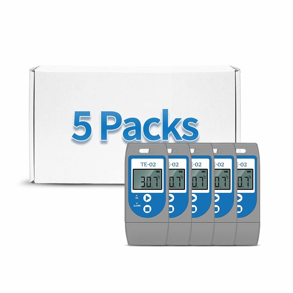 Temperature Data Logger,  USB Temperature Data Recorder with PDF & CSV 5 pcs