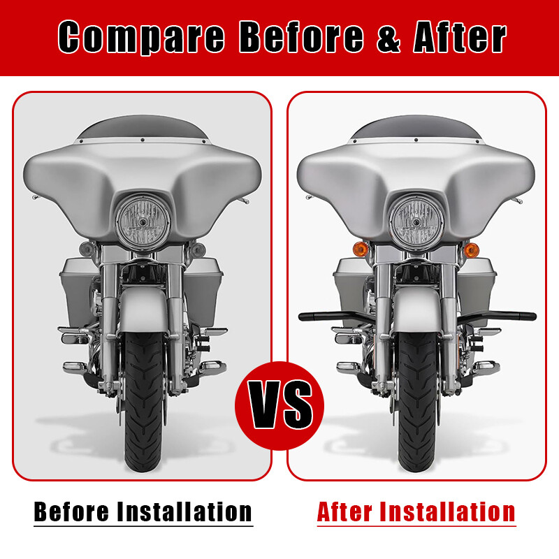 Front Engine Guard Highway Peg Crash Bar For Harley Electra Road Glide 1997-2008