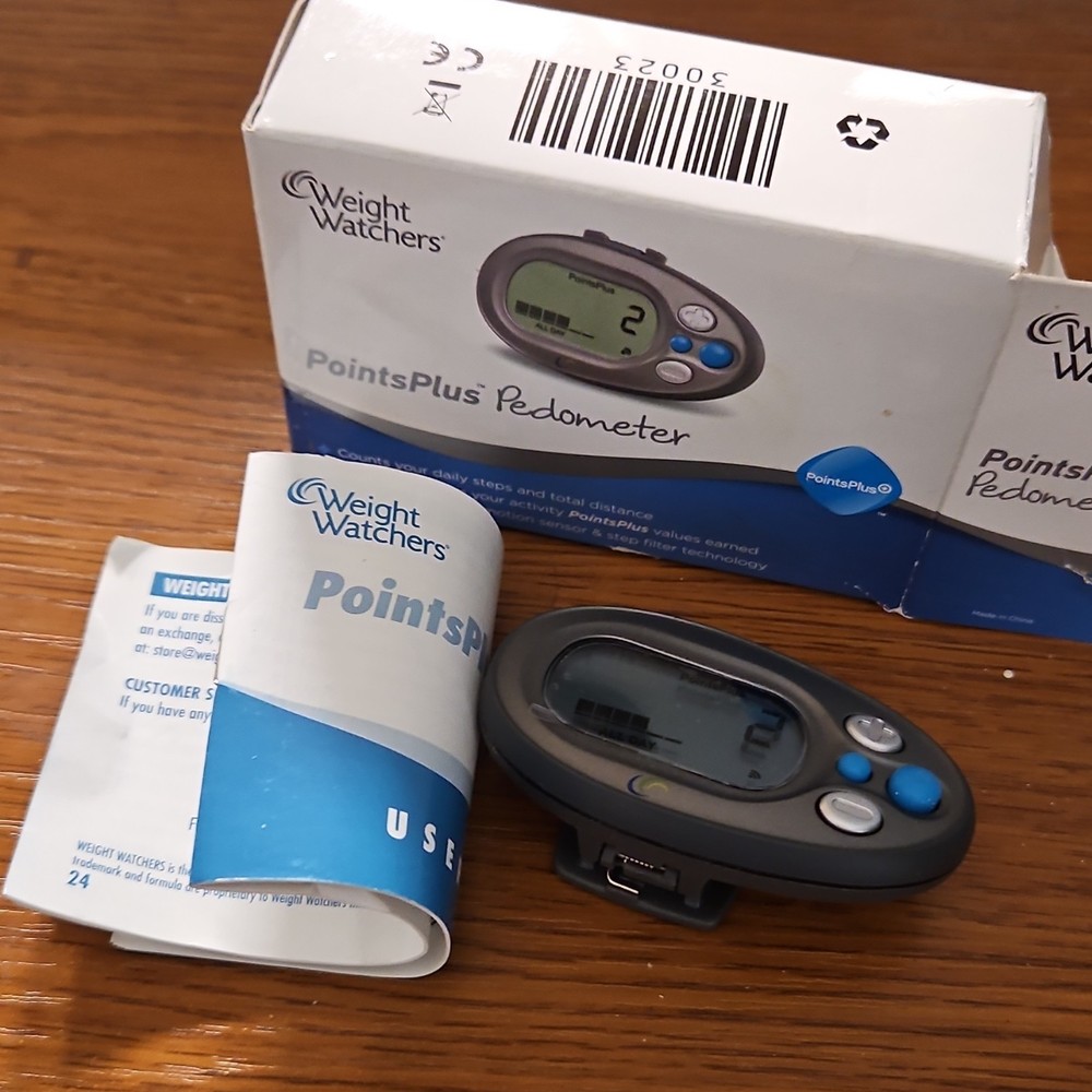 Weight Watchers PointsPlus Pedometer Clip Digital Motion Sensor with User Guide