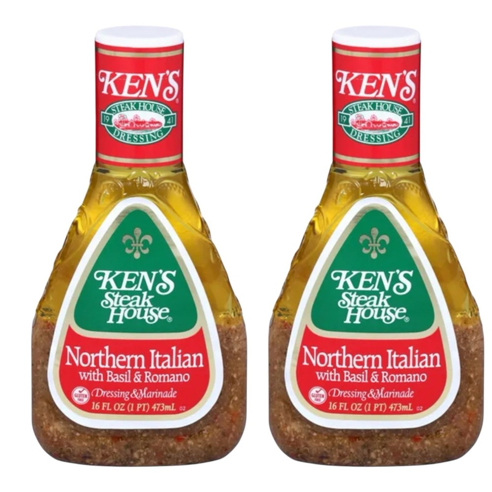 Ken's Italian Dressing with Basil & Romano Salad Dressing  2 Pack