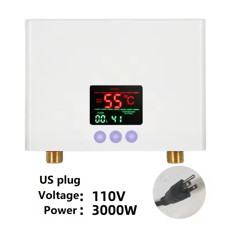 Instant Electric Water Heater 3000W/5500W 110V/220V Wall Mounted Shower Bathroom