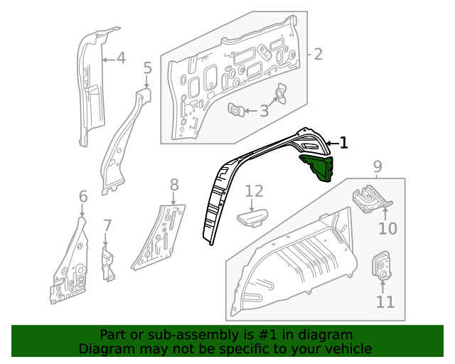 Genuine GM Outer Wheelhouse 85515666