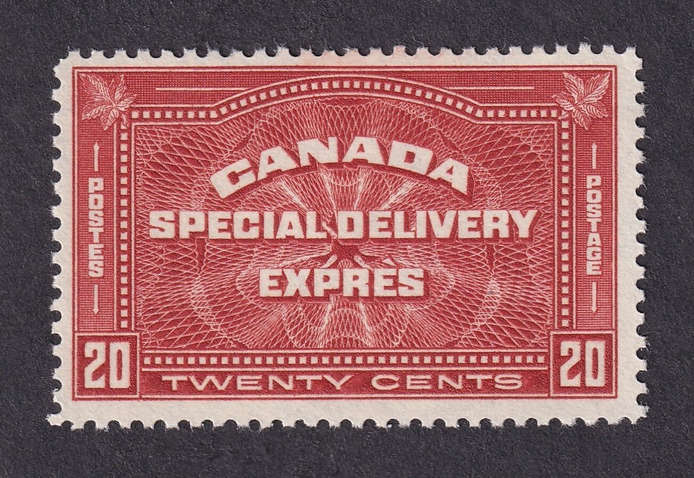 MATT'S STAMPS CANADA SCOTT #E4, 20-CENT SPECIAL DELIVERY STAMP, MVLH CV$65