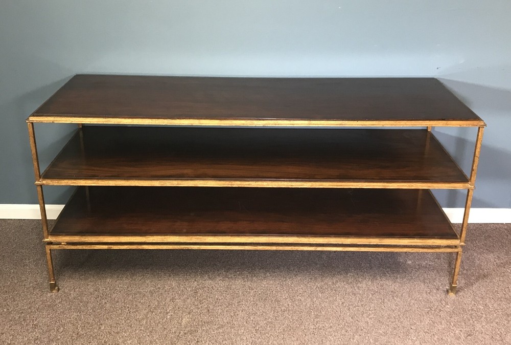 Pride Sasser Gilt Iron & Mahogany Buffet Console
