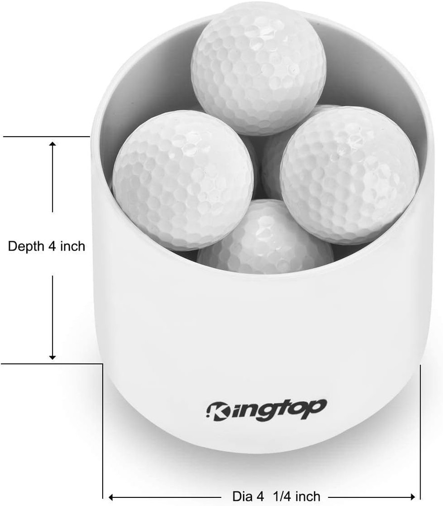 Golf Hole Cup Flagpole Set - 4" Cup, 3ft Flag Stick, 4-Pack for Practice
