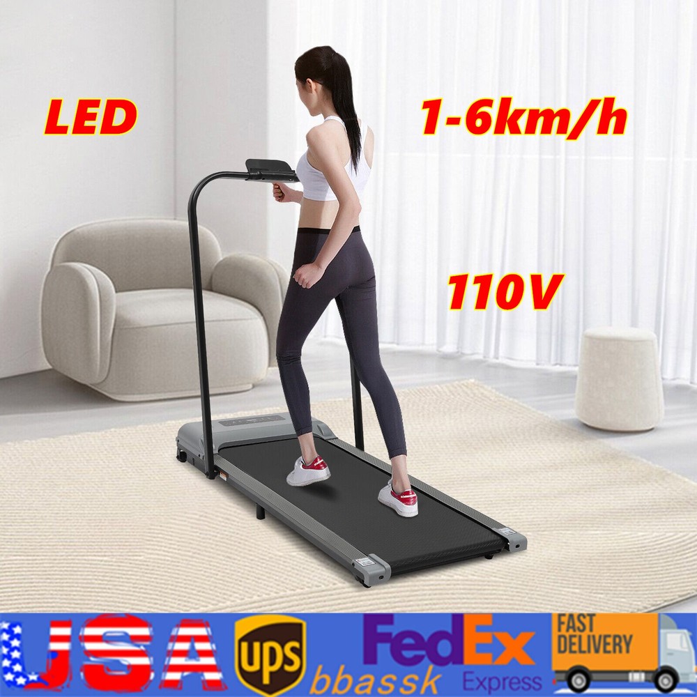Folding Treadmill For Home 3.0HP Foldable Running Machine 220.46LB Capacity Gray
