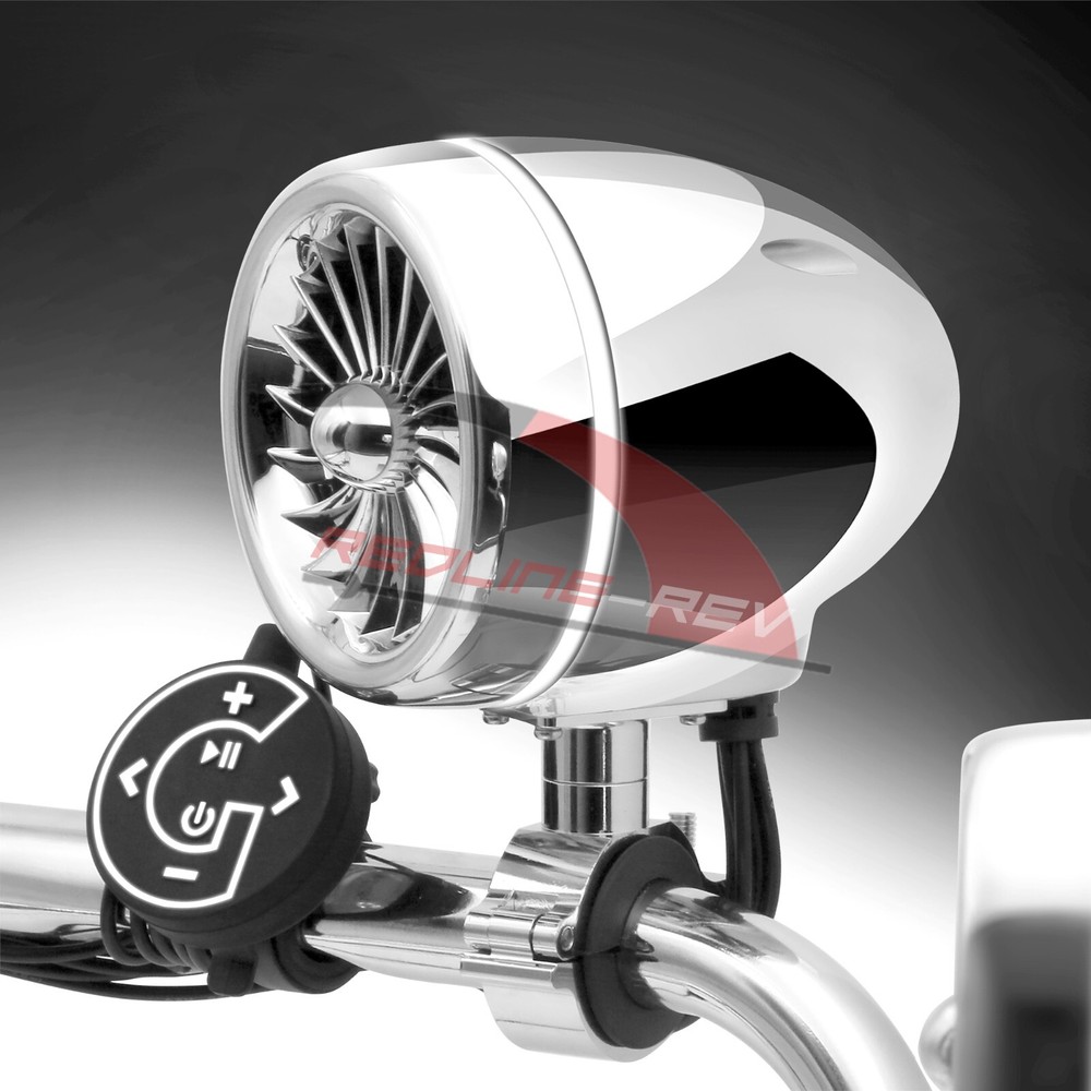 Refurb Waterproof Bluetooth Motorcycle Stereo LED Audio Speakers System Harley